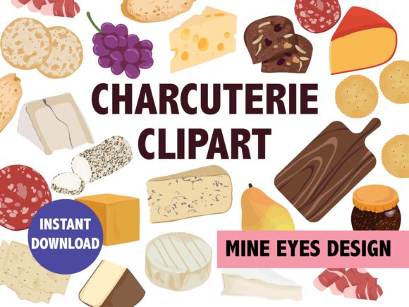 Appetizing Charcuterie Clipart: Versatile Design Assets