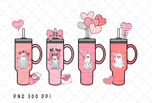 Be My Boo Ghost Tumbler Valentine PNG: A Playful Design Asset
