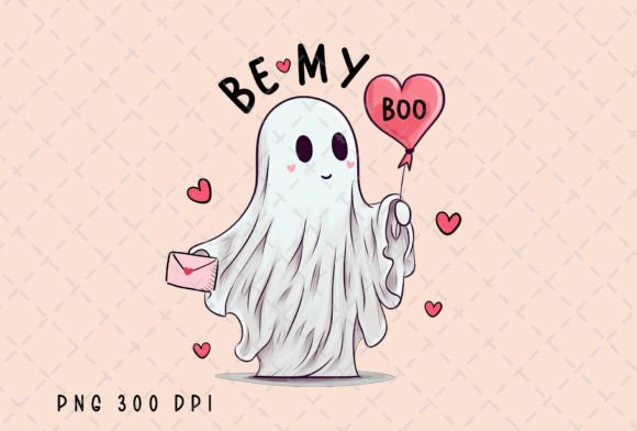 Be My Boo Ghost Valentine's Day PNG: A Spooky-Cute Design Asset