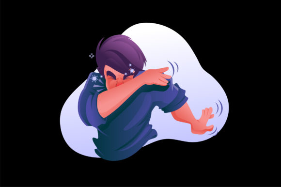 Boy Cough in the Air: A Timeless Illustration for Your Projects