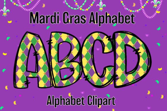 Bringing the Party to Your Projects: Mardi Gras Alphabet Doodle Sublimation5