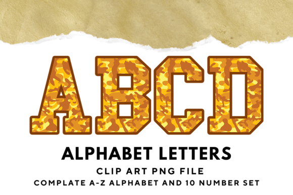 Camouflage Alphabet Varsity Sport Letter: A Bold Design Asset