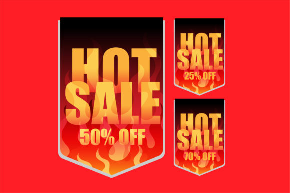 Capturing Attention with the Hot Sale 50% off Banner Illustration