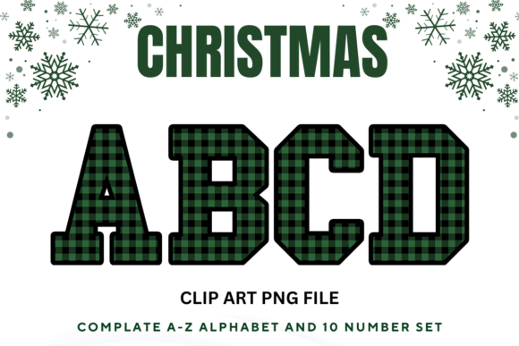 Christmas Alphabet Varsity Sport Letters: Bold Festive Design
