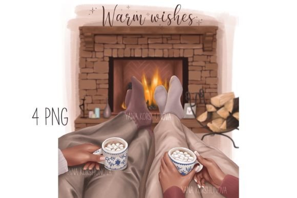 Cozy Couple Clipart: Warm Wishes for Creative Projects