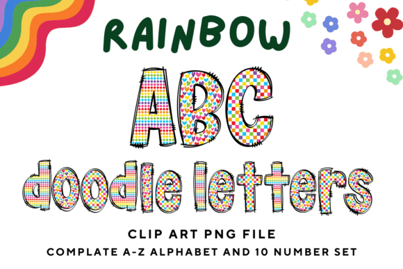 LGBTQ Rainbow Doodle Alphabet Letters: A Designer's Guide to Vibrant Type