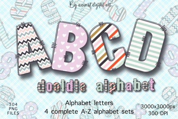 Unleash Your Creativity with the Playful Doodle Alphabet Set
