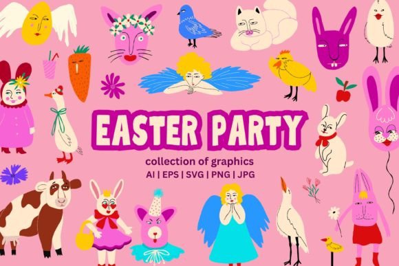 Unwrap Your Creativity with the Easter Party Graphic Bundle