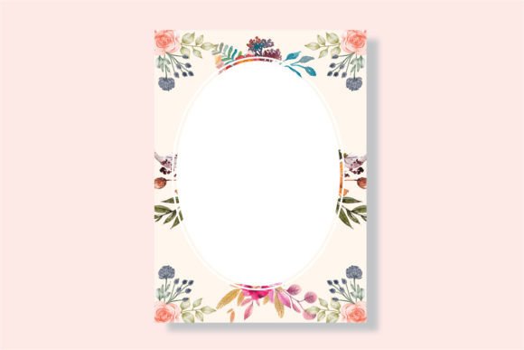 Wedding Plant Flower Ride Frame: A Floral Watercolor Design for Bold Branding